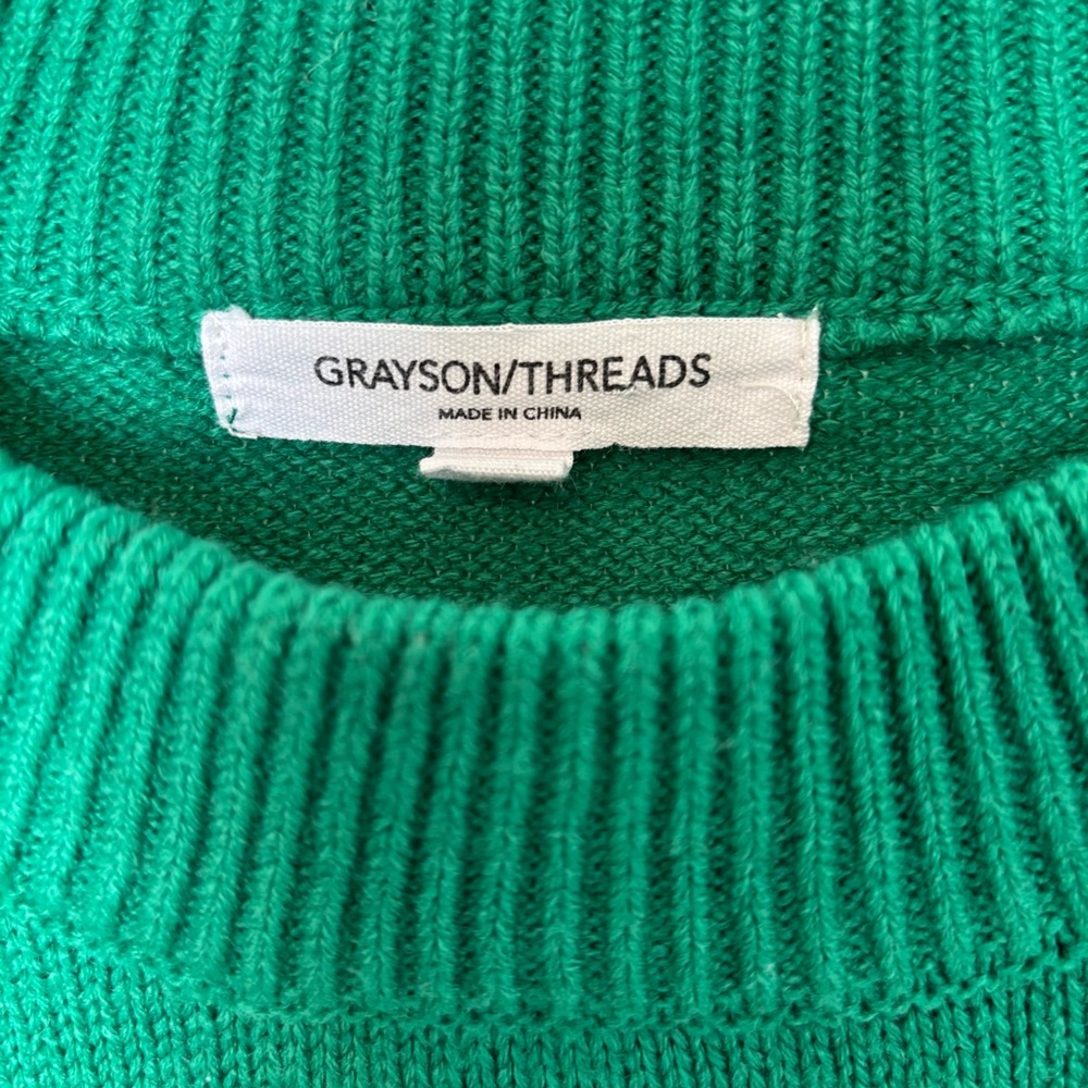 Grayson Threads Lucky Graphic Crewneck Sweater Green | Size M | - Picture 4 of 5